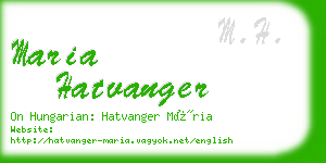 maria hatvanger business card